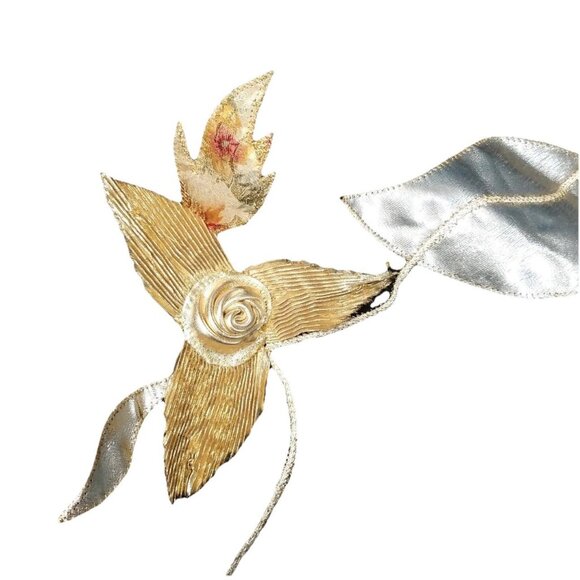 Vtg 80s Carabella Black Gold Floral Jacket Pant Set Women’s XL Retro‎ Outfit - Picture 3 of 6